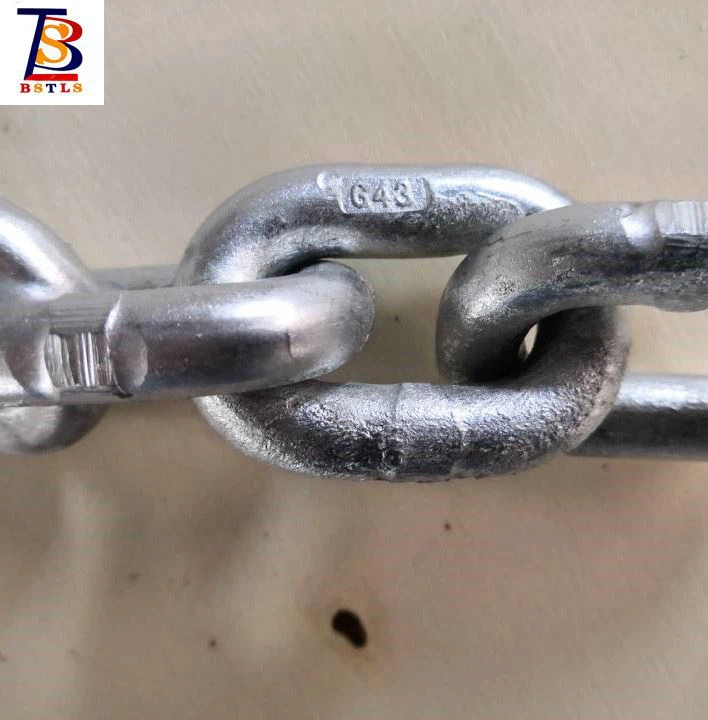 Chuỗi studless G43, mạ kẽm nhúng nóng